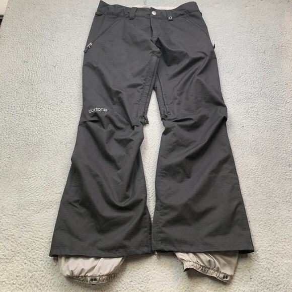 Burton Dryride Ski Snow Pants Mens Medium M Snap Side Zip Embroidered Logo Black - Picture 1 of 15